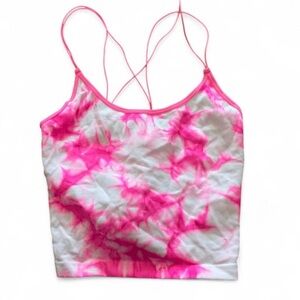 No Boundaries Pink and White Top